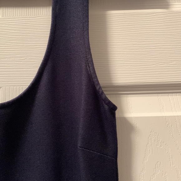 Aqua Indigo / Navy Peplum Denim Dress, M - Picture 5 of 8